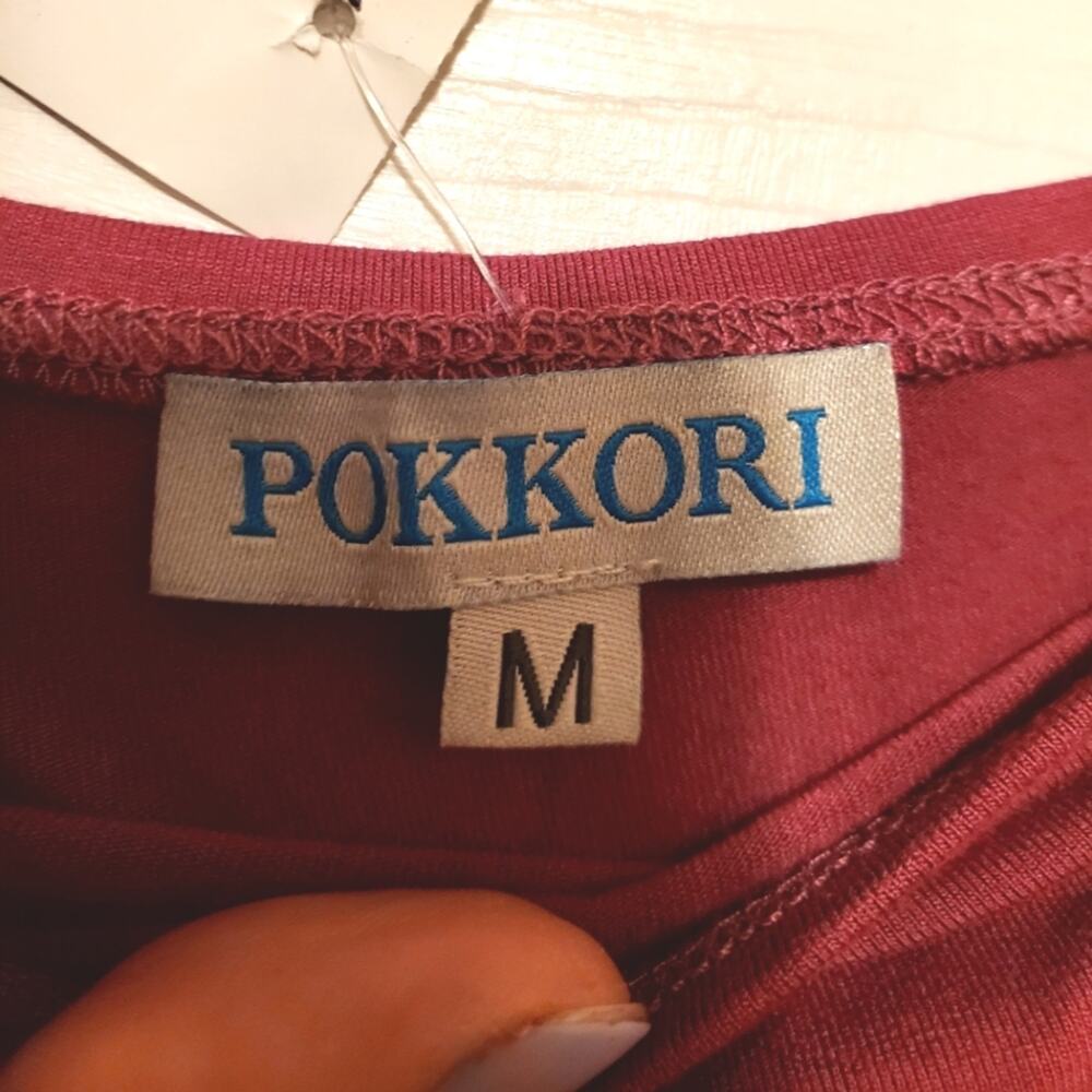 Size Medium POKKORI Maternity Lounge Pants Magenta Cropped - Picture 3 of 6